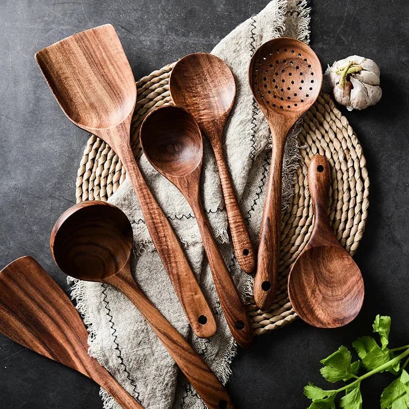 Wooden Kitchen Spoon Set
