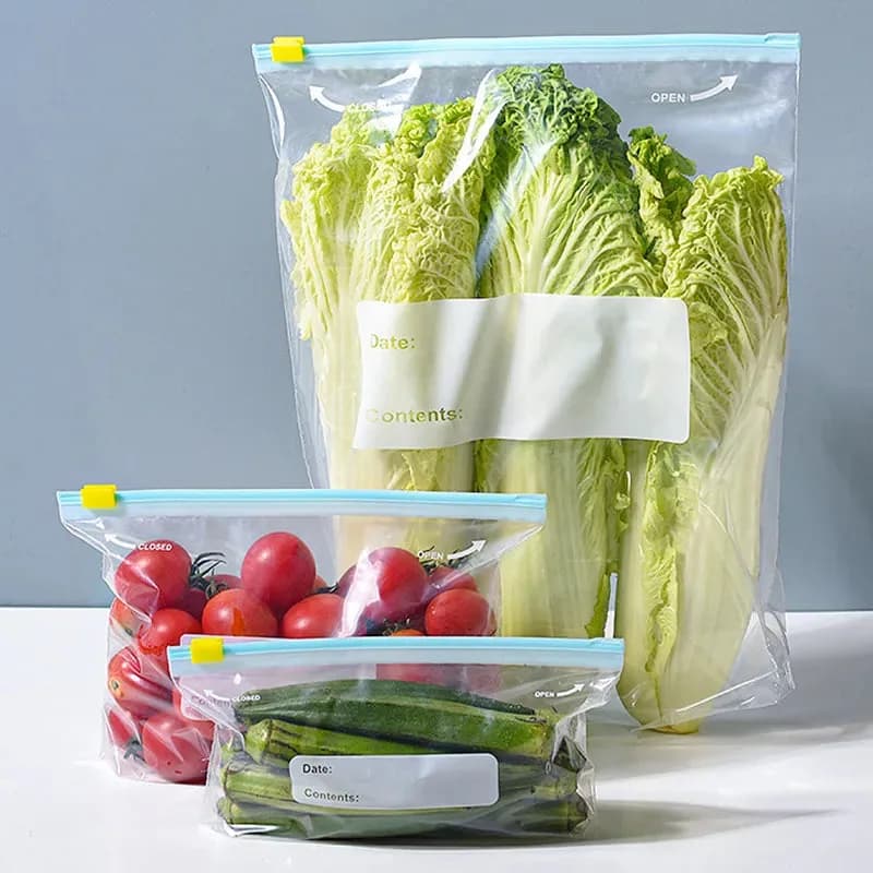 Clear Zipper Food Storage Bags