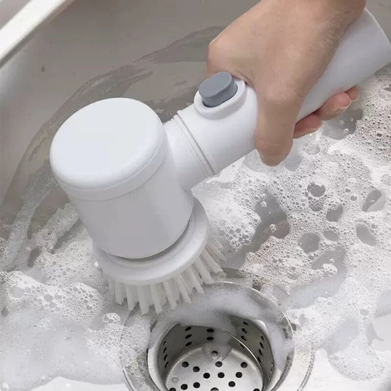 Cordless Electric Cleaning Brush with 5 Heads