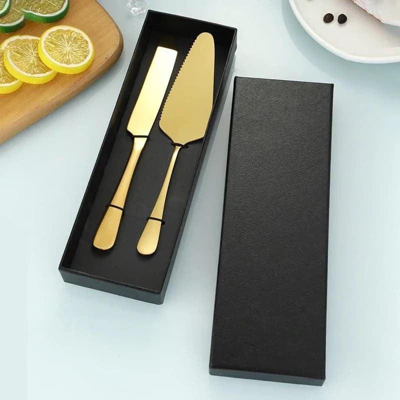 Stainless Steel Cake Spatula and Cutter Set