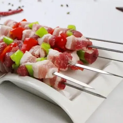 Reusable Stainless Steel BBQ Skewers