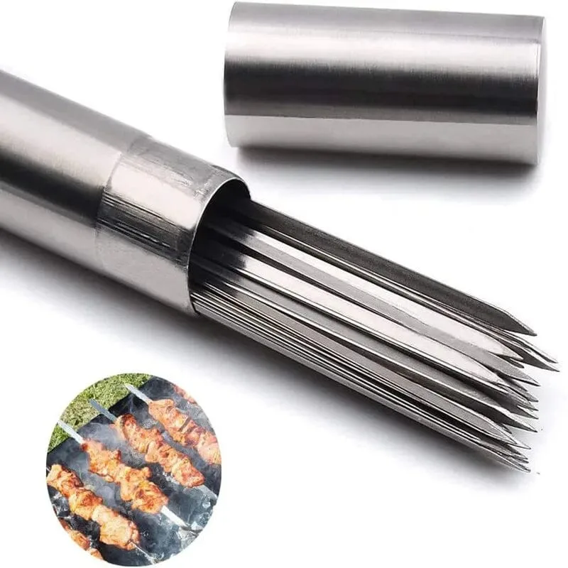 Reusable Stainless Steel BBQ Skewers