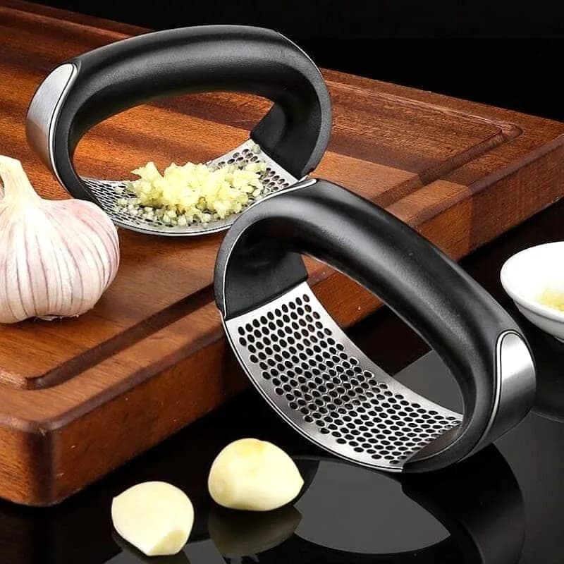 Stainless Steel Garlic Press and Crusher