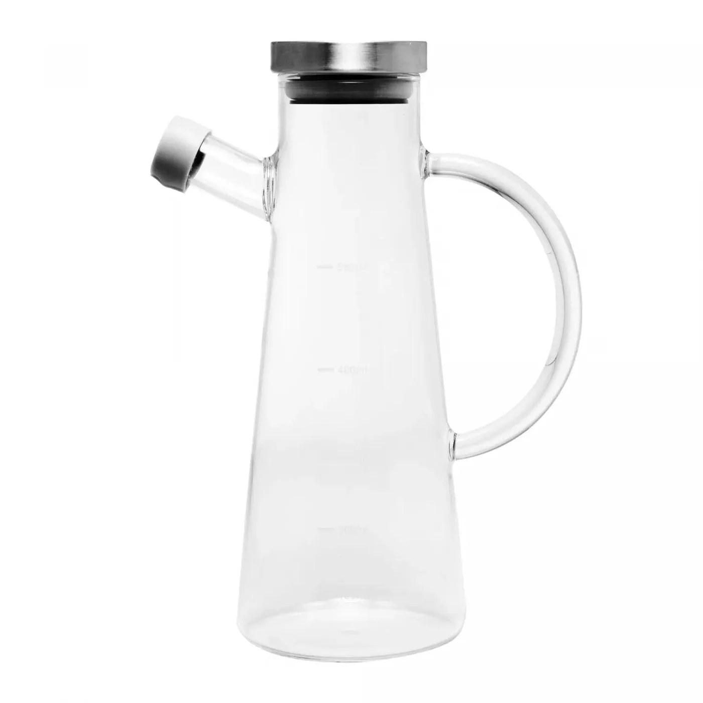 Glass Oil Cruet With Metal Lid 500 ml