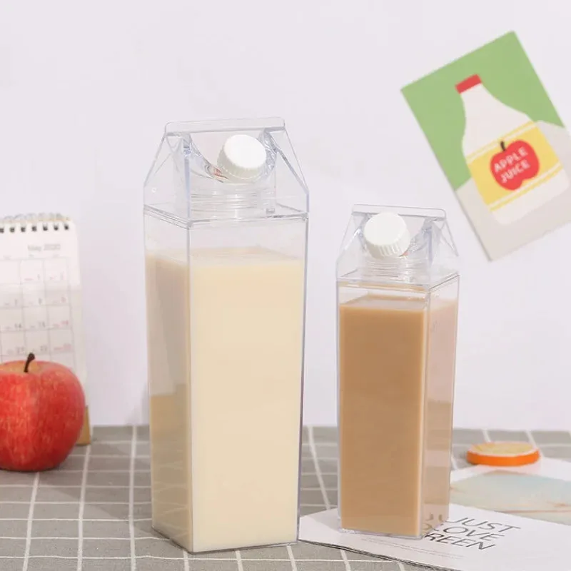Clear Water and Milk Bottle 1L