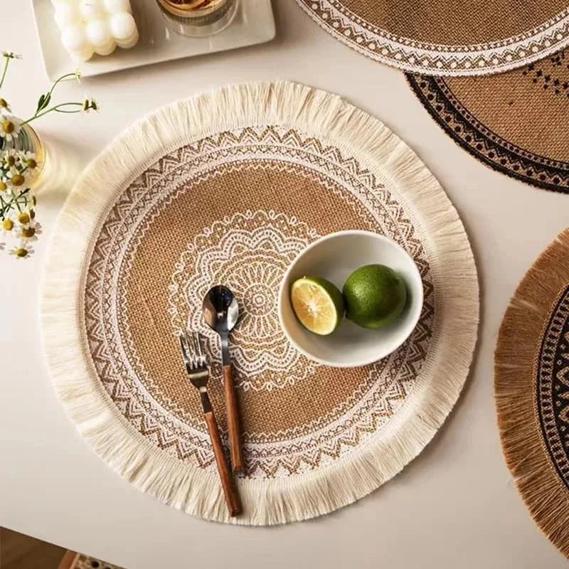 Round Boho Placemat 38 cm