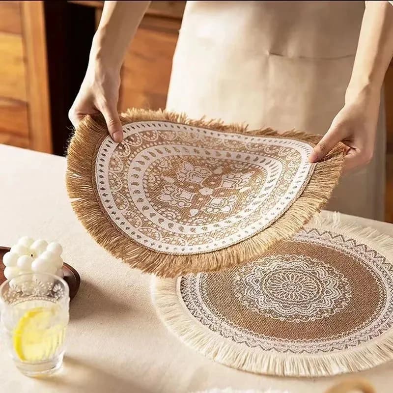 Round Boho Placemat 38 cm