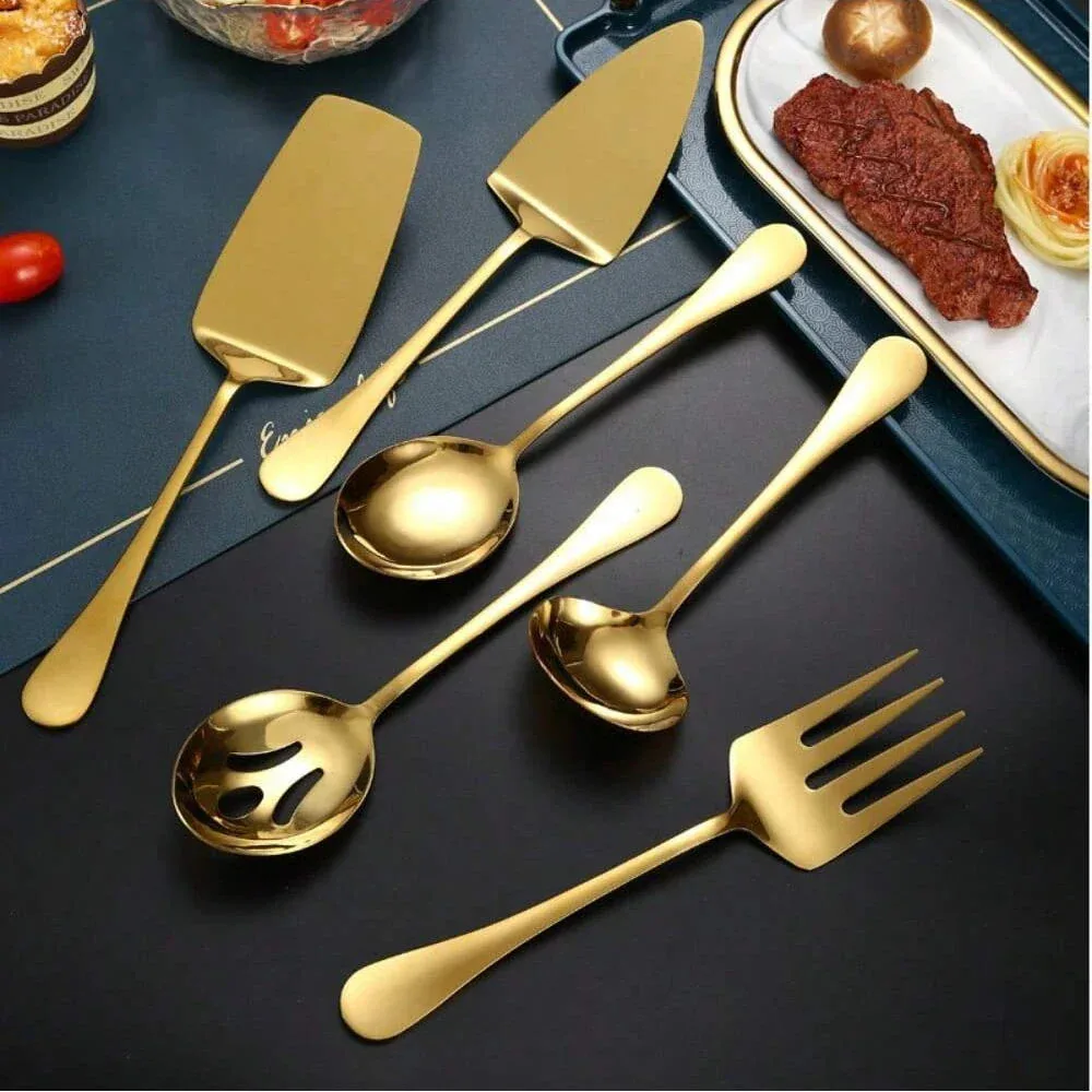 Stainless Steel Kitchen Utensil Set of 2, Gold