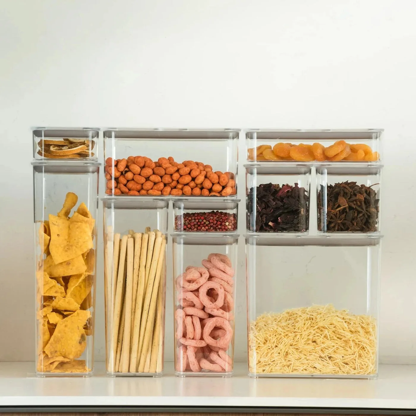 Airtight Containers, Set of 8 Mixed Sizes