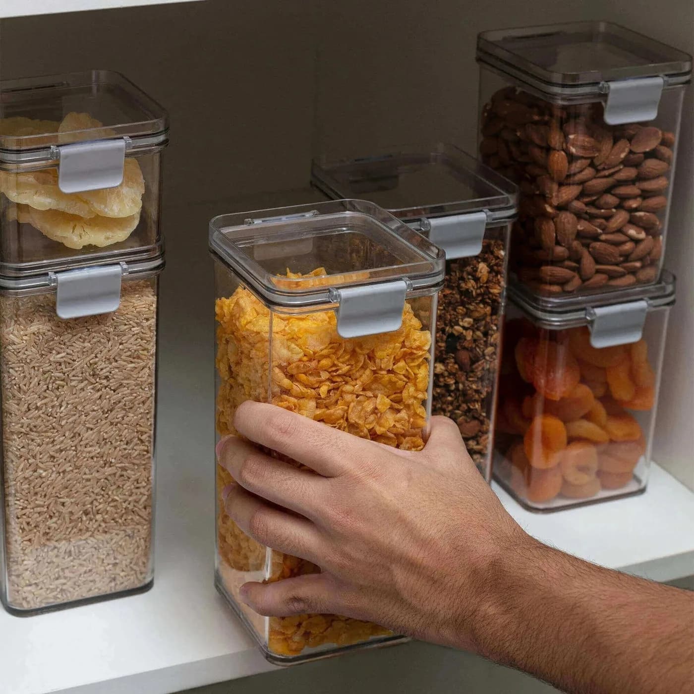 Airtight Containers with Locking Lids, Set of 4