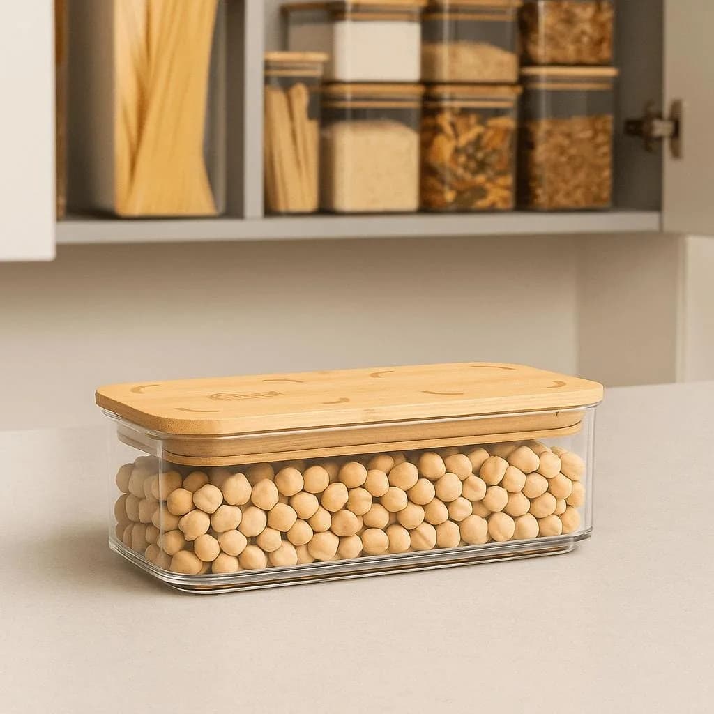 Airtight Containers with Bamboo Lid 530 ml, Set of 4