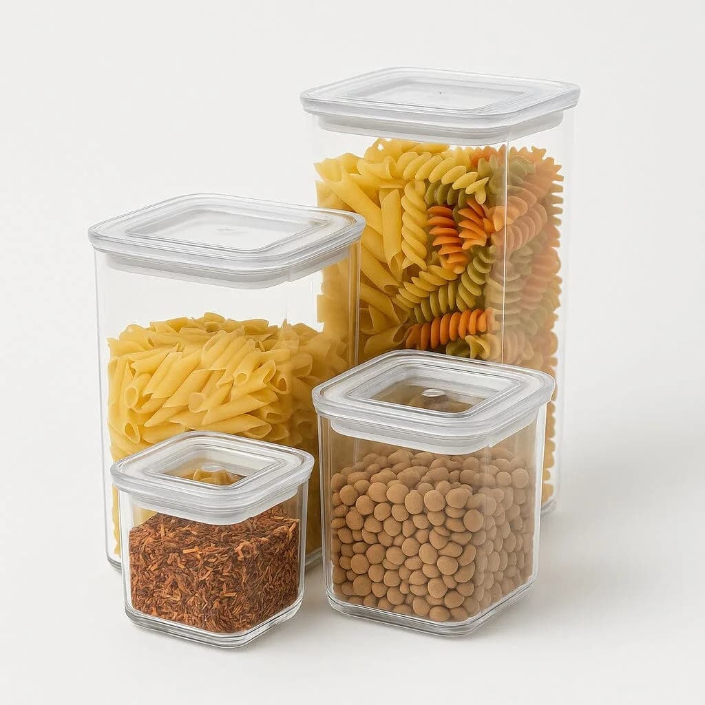 Square Airtight Containers, Set of 4