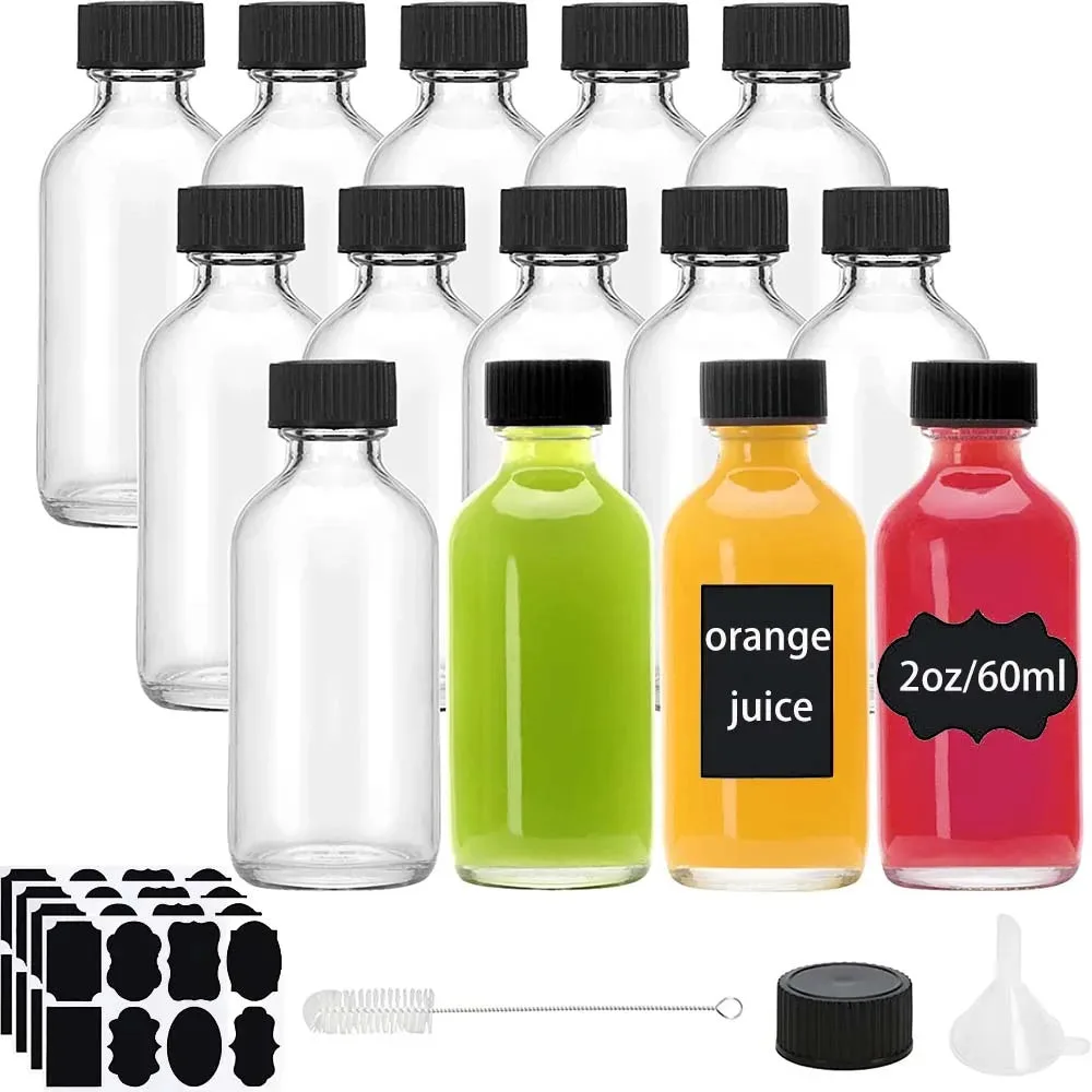 Mini Glass Bottles with Labels and Marker