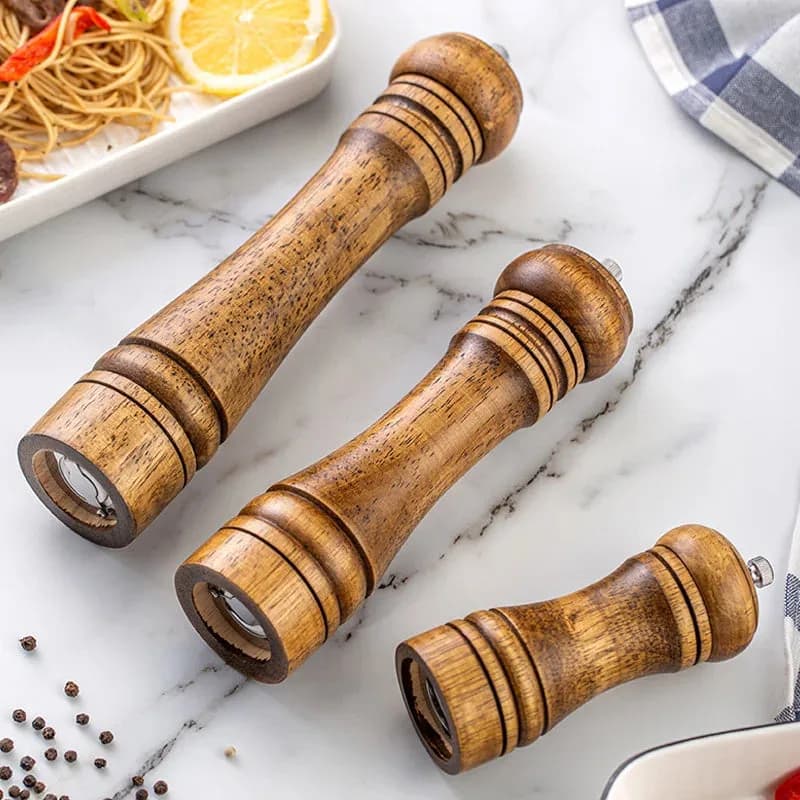 Solid Wood Salt and Pepper Grinder