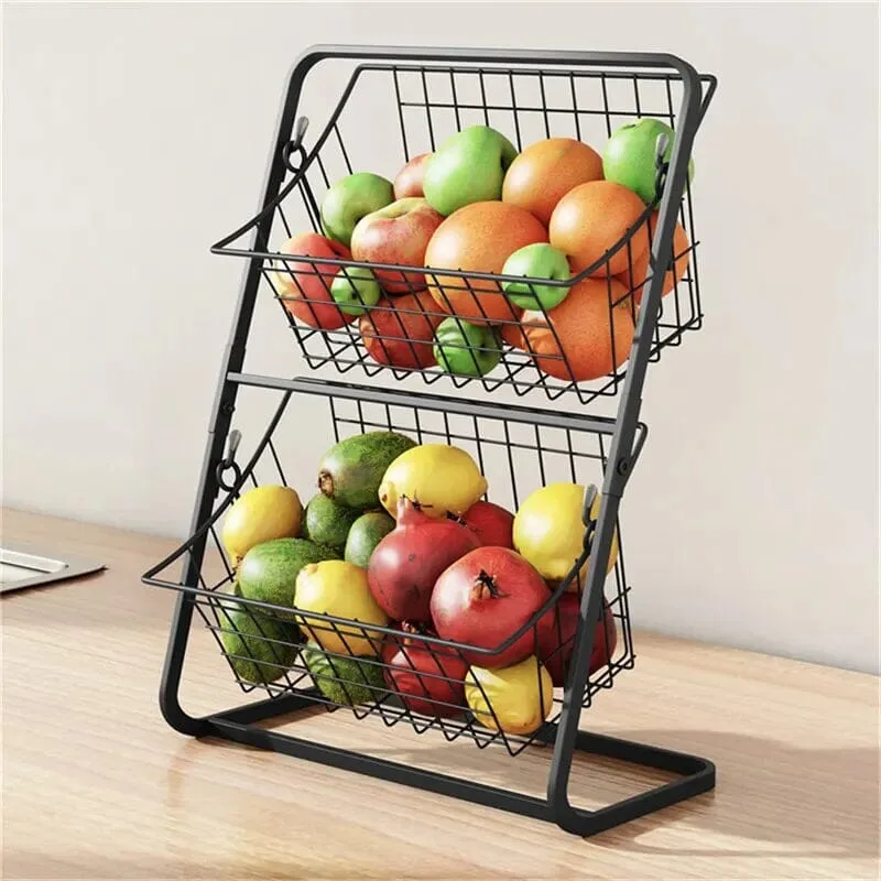 Iron Floor Fruit Shelf Organizer