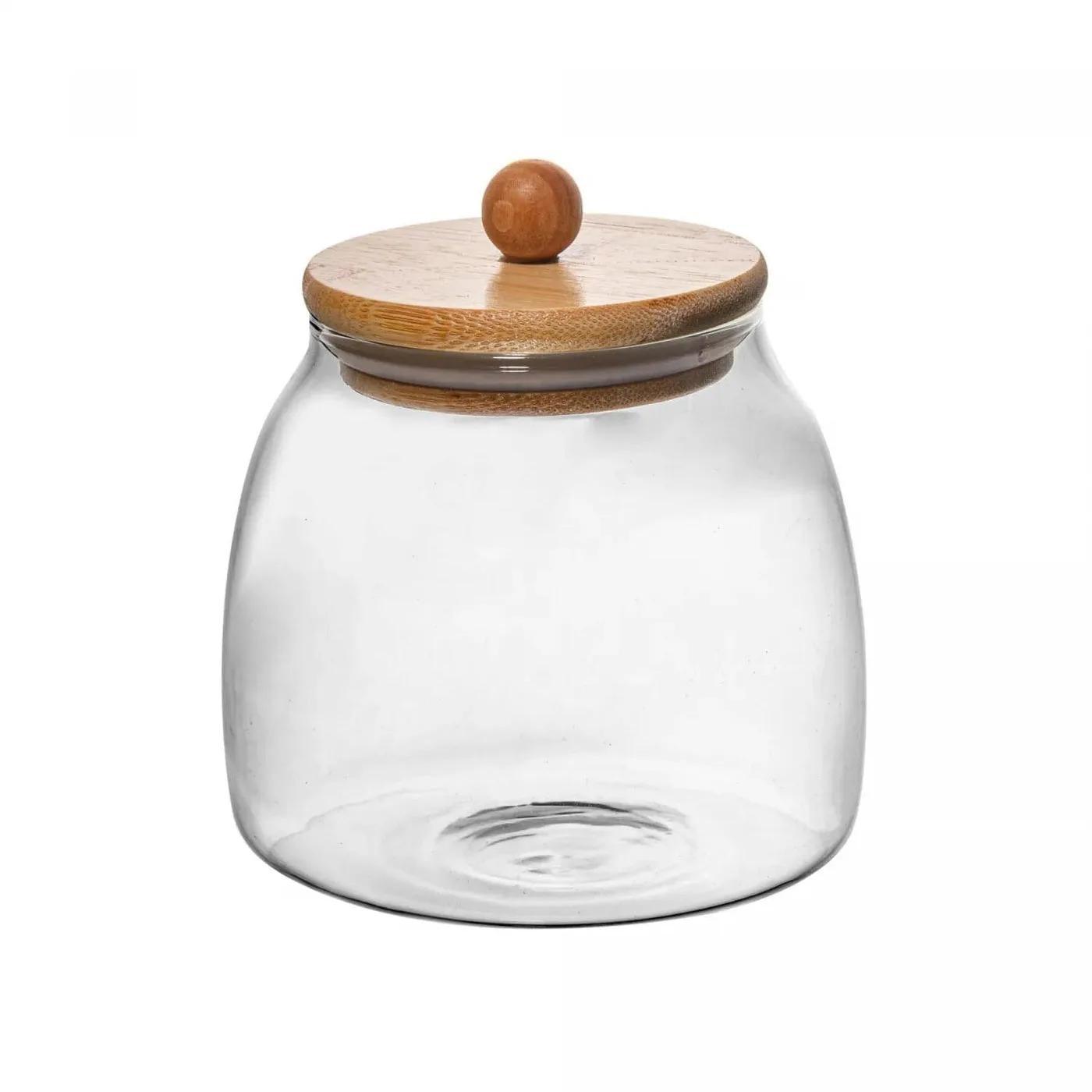 Borosilicate Glass Storage Jar with Bamboo Lid 800ml