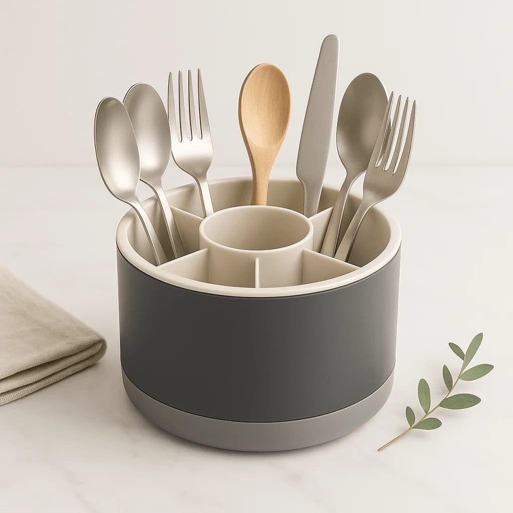 Non-Slip Cutlery Holder With 7 Compartments
