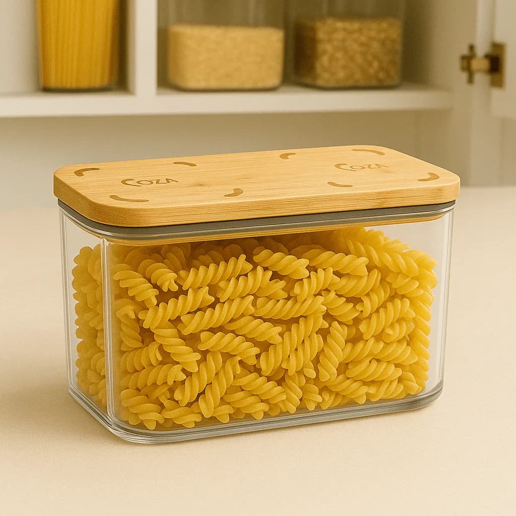 Airtight Glass Jar with Bamboo Lid 1.3 L