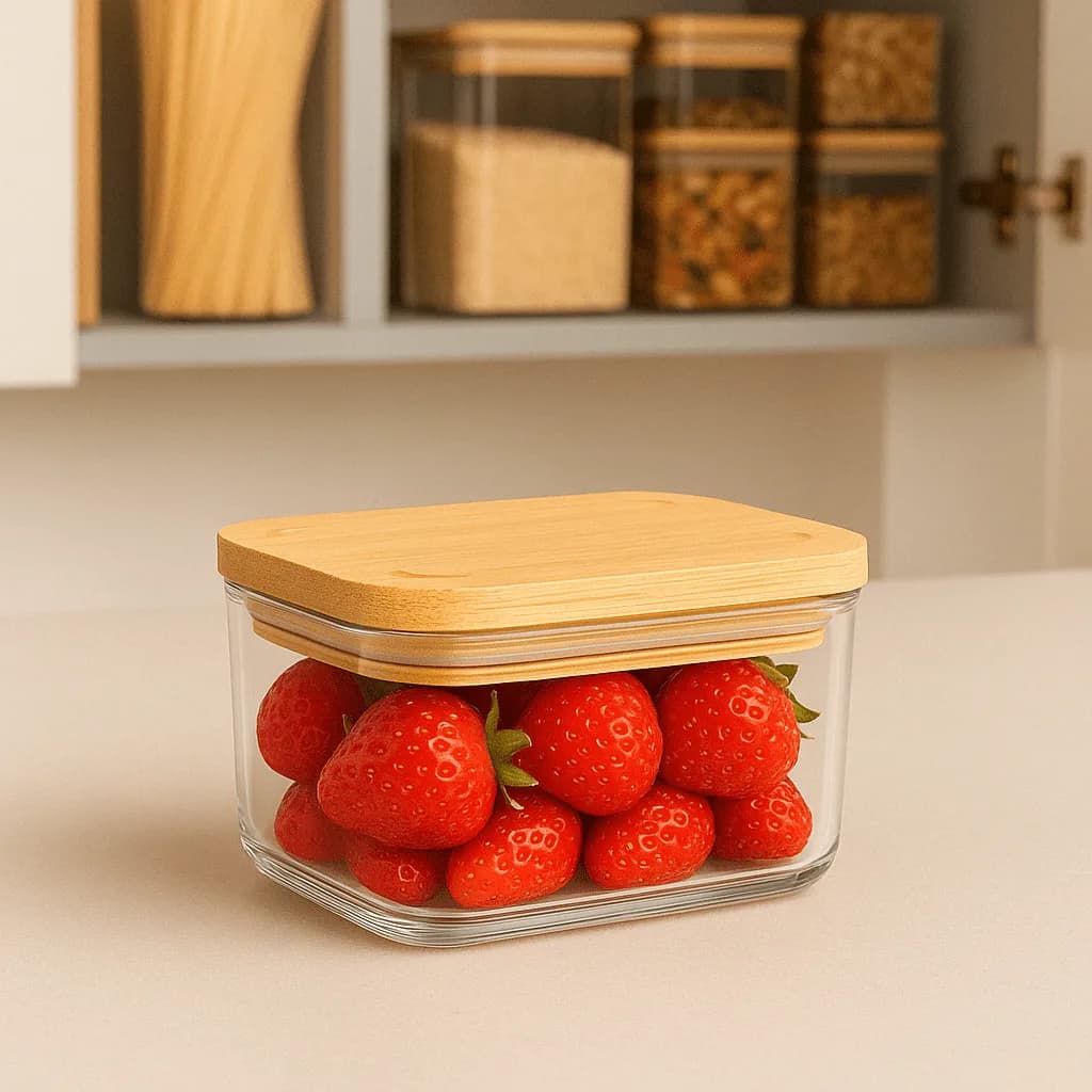 Airtight Container with Bamboo Lid 230 ml