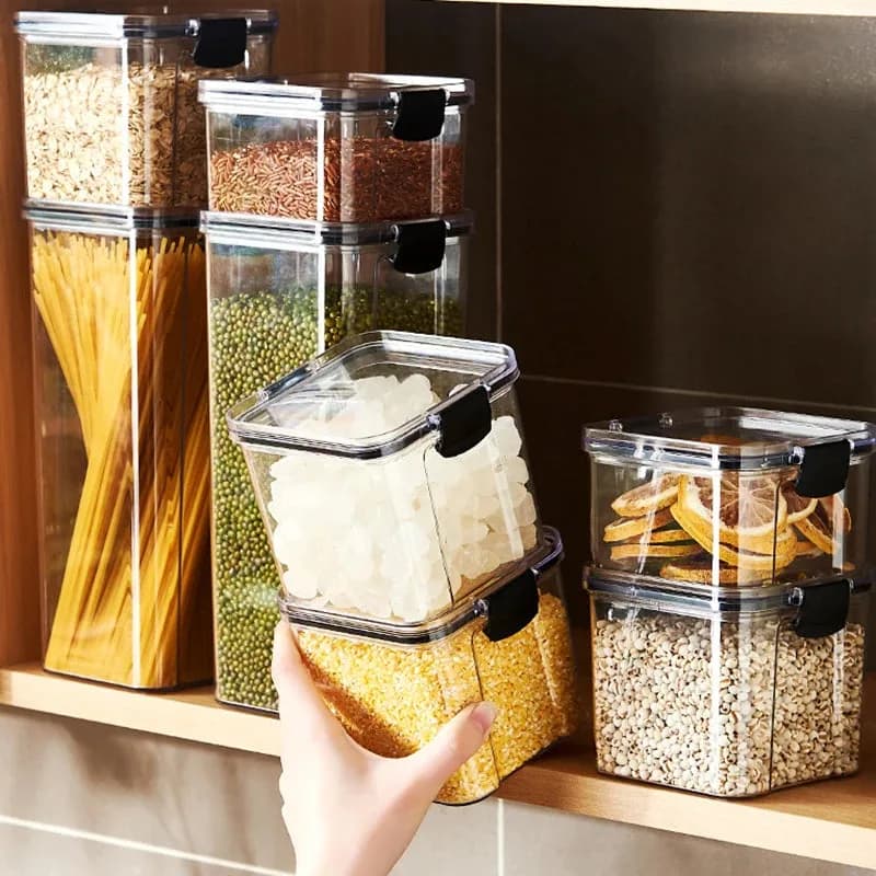 Airtight Storage Containers with Locking Lids, Set of 3