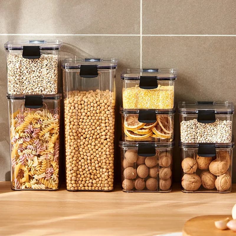 Airtight Storage Containers with Locking Lids, Set of 3