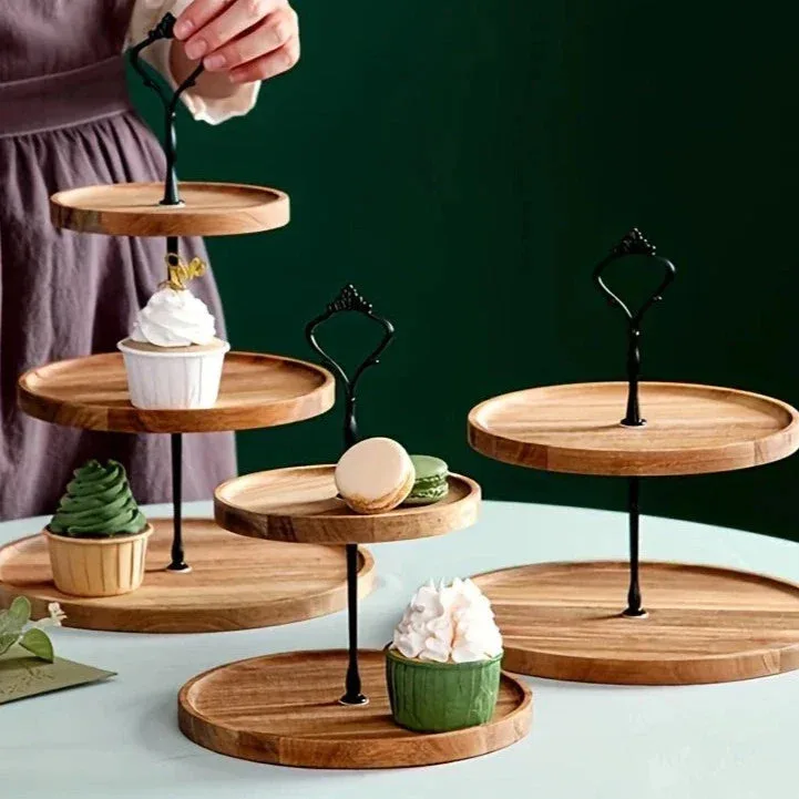 Wooden Dessert Stand, 3 Tiers