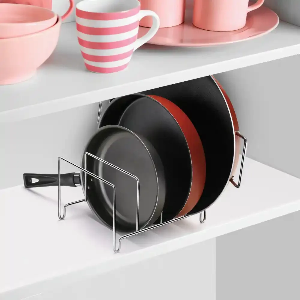 Chrome Pan and Lid Organizer Rack
