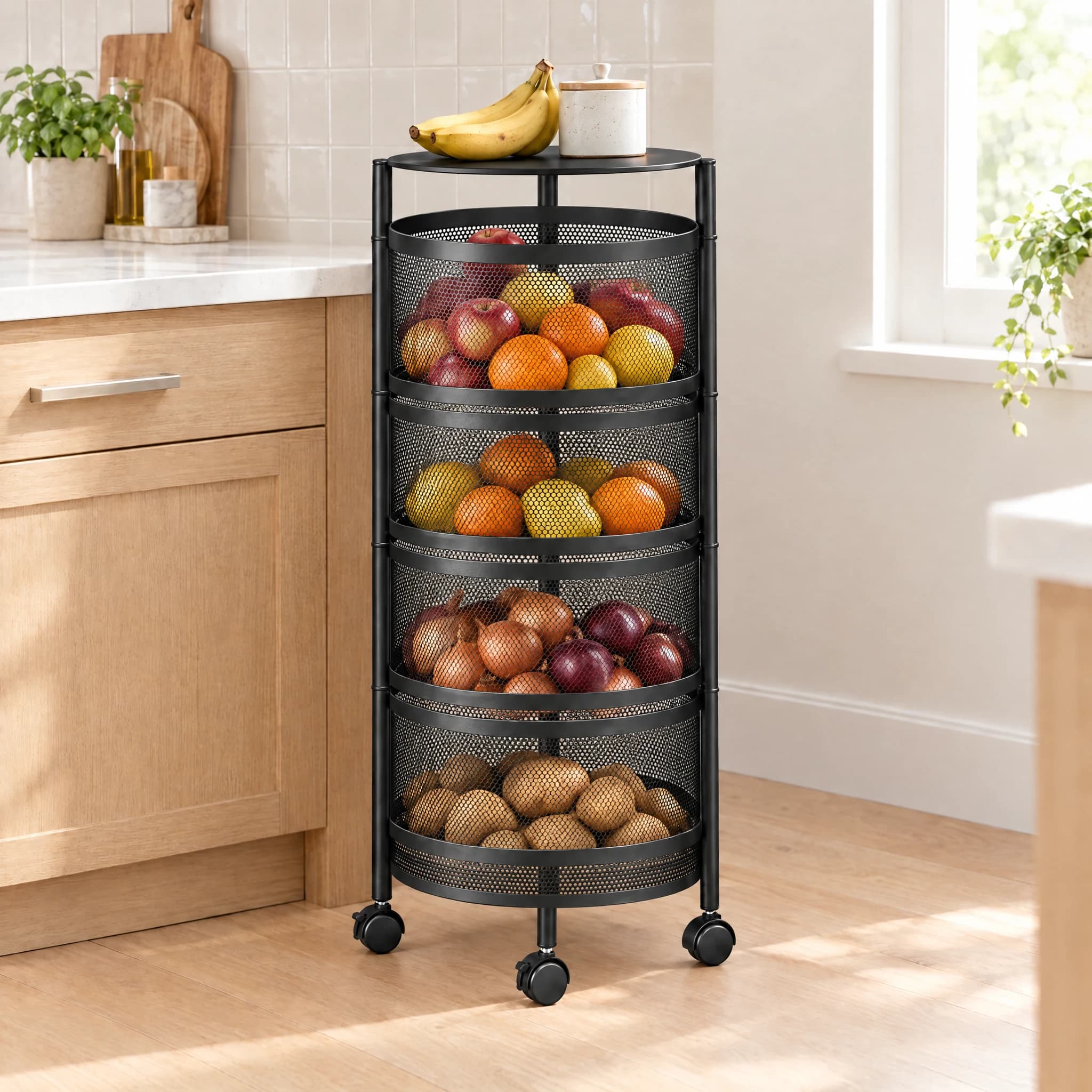 Rotating Produce Rack