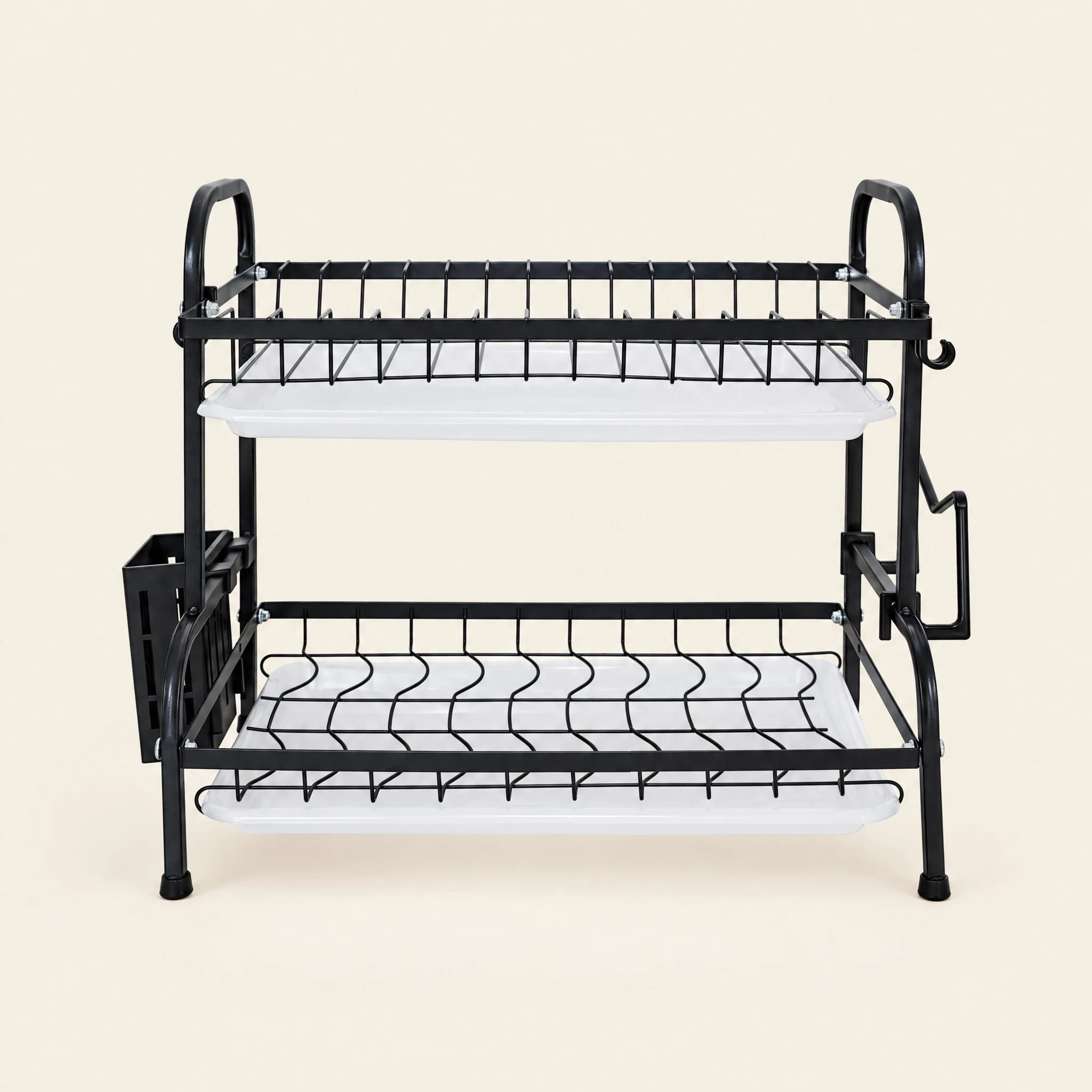 Two-Tier Black Dish Rack